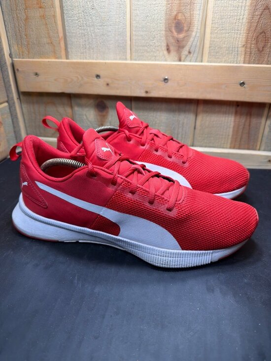 PUMA Avid Mens 10.5 Red White Mesh Athletic Running Sneakers Shoes 192257 main image 7